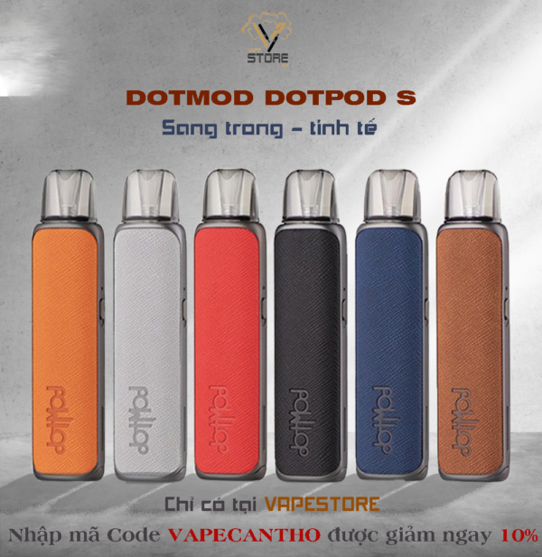 Dotmod dotpod S Pod Kit sang trọng và tinh tế trong phần thiết kế